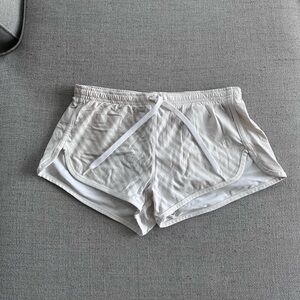 Charlie by MZ White and Shadow Gray Athletic Running Shorts